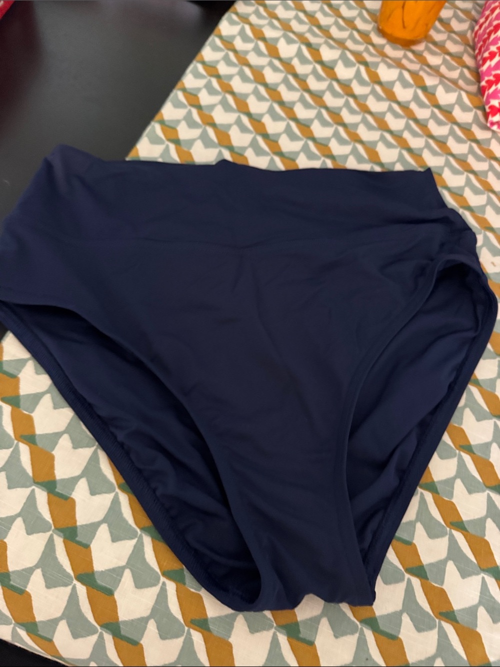 Lands' End High-Waist Swim Bottom in Navy